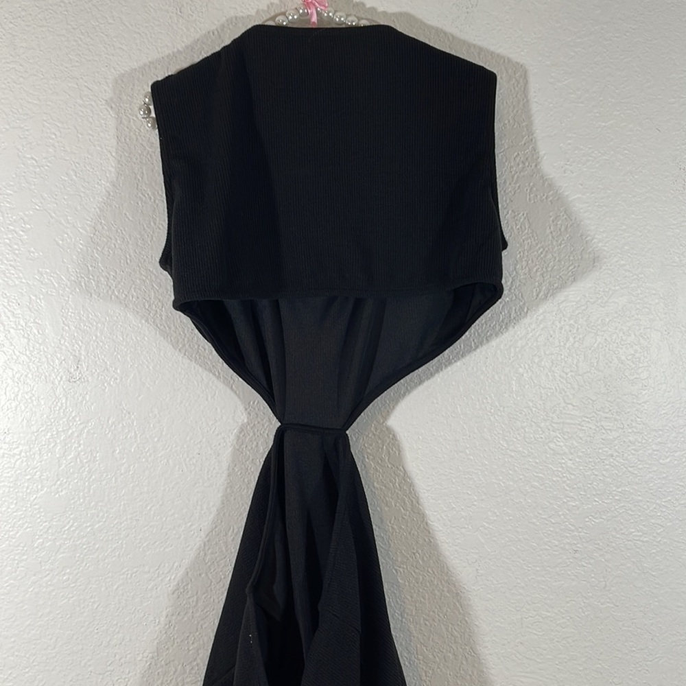 LTS Tall Black Cut Out Detail Mini Dress Size 16 NEW - Picture 8 of 15